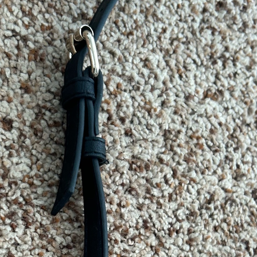 Nine West Plum Crossbody Bag Purple Leather Tassel Adjustable Strap - Picture 10 of 13